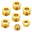 PATIKIL5mm(1/5”)ソリッド真鍮製ホールアイレットレザークラフト用ワッシャー付きフラットセルフバッキンググロメット6個真鍮トーン