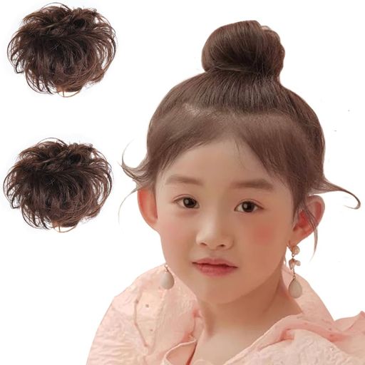 ウィッグ グループウィッグ 子供用ウィッグ かつら ヘアバンド 髪飾り お祭りやイベントに最適 普段使い 演奏会 入学式 和風 伸縮性が良い つけやすい 2個入り