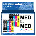 OGOUGUAN EPSON 用 MED-4CL MED 互換インク メダマヤキ MED 対応 インクカートリッジ MED-BK MED-C MED-M MED-Y 4色 対応機種: EW-056A EW-456A (10パック)(2)