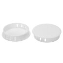 PATIKIL50mm(2”)プラスチック製ホールプラグ25個セットフラッシュタイプ丸いホールプラグカバーテーブルキッチンキャビネット家具用ホワイト