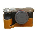 SIUTATDSH カメラケース PUレザー 適用 SONY ソニー A7C2 A7CII A7C M2ケース ライナーケース カメラホルダー、耐震・耐衝撃・便携·三脚設置でき、電池交換でき。 (ブラウン)(2)