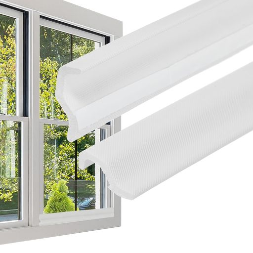 PATIKIL10フィートケルフ気象ストリッピングドアシール自己粘着性PUフォーム気象ストリップV字型防音ドア断熱ストリップ窓ドア底部および側部用ホワイト