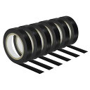 PATIKIL 10 M グリップ仕上げテープ 6個 PVC ラケット仕上げテープ ラケットアクセサリー 粘着シール テニス バドミン トン用 黒
