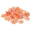 PATIKIL フェイクフラワーヘッド 工芸品用 30個 フェイクフラワー バルク ミニ 造花 シルクフラワー 装飾 桜 花輪 ウェディング パーティーデコレーション用 オレンジ