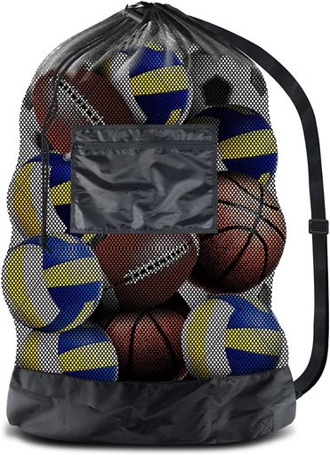 SIAWADEKY超大きいメッシュボールバッグスポーツ用品収納ボールケース巾着型バスケットボール肩がけバッグサッカーボール収納バッグ肩掛け学校部活運動会72*100CM