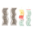 SUPERFINDINGS 2スタイル 2個 ホワイト 高さ119MM キャンドルモールド シリコンモールド 石けん 手芸品 レジン型 波形 文字付き キャンド...