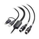 CABLE MATTERS MIDI ケーブル 2M MIDI USB 変換ケーブル USB MIDI ケーブル MIDI USB C 変換ケーブル ブラック(2)