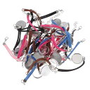44個のブレスレットベゼルセッティング、24個の20MM透明ガラスと20個のレザーブレスレット(ブランク付き)ジュエリー作り、DIYブレスレットネックレスアクセ...