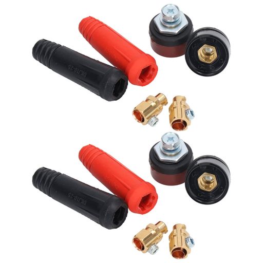 Welding Cable Panel Connector Quick Fitting Plug Set Kit for Power Sup...