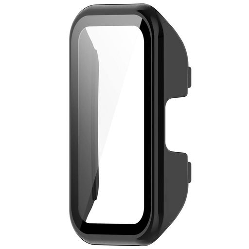 [SOOYEEH]ファーウェイ用Band8用ケース+ガラスフィルムHUAWEI用Band9用一体型保護ケース+フィルムハードPC製+ガラス製プロテクターカバー高透過率薄型硬度9H飛散防止処理6色可選耐衝撃(ブラック)