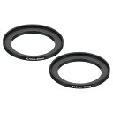 PATIKIL40.5mm-49mm金属ステップアップリング2個カメラレンズフィルターアダプターリングアルミニウムフィルターアダプターリングカメラレンズフード用ブラック