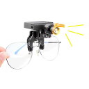 TopSeller歯科5Wヘッドライトヘッドランプコードレスライトと電池一体型クリップ式ライト普通メガネ用フィルター付き軽量明るさ調整可能角度調整可能収納ケース付きDY-013