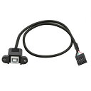 NFHK USB 2.0 フロントパネル ヘッダー 9/10 ピン オス - USB 2.0 タイプ B メス メインボード ヘッダー ポート延長ケーブル アダプター 1.4 フィート/0.5 メートル(2)
