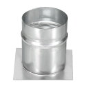 PATIKIL3”ダクトコネクタフランジ亜鉛メッキ鋼製エアダクト取り付けプレートドライヤーベント煙突トッププレート暖房冷房換気HVAC排気ファンベントシステム用4”x4”