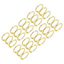 PATIKIL リング内径30MM バインダーリング 10個入り 取り外し可能 メタルブックリング オフィス ルーズリーフリング 3サークル 卓上カレンダー フォト アルバム用 ゴールドトーン