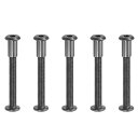 PATIKIL六角穴付きボルトソケットキャップねじM8x45mm六角シカゴネジ5セットバインディングスクリューポスト接続用六角ドライブソケットキャップボルトナットスクラップブックレザーベル…