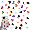 ハロウィン デコパーツ 30個セット 3D 立体 可愛い カボチャ おばけ 猫 魔女の帽子 DIY材料 携帯ケース アクセサリー ジェルネイル レジン 封入 ネイルパーツ デコパーツ 大きい ハンドメイド DIYジュエリー 手芸材料 ランダム形 (C)