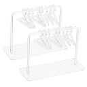 PATIKIL2セットイヤリングホルダーと16個コートハンガーアクリル製イヤリングホルダーオーガナイザースタンドミニコートハンガーイヤリングディスプレイスタンド...