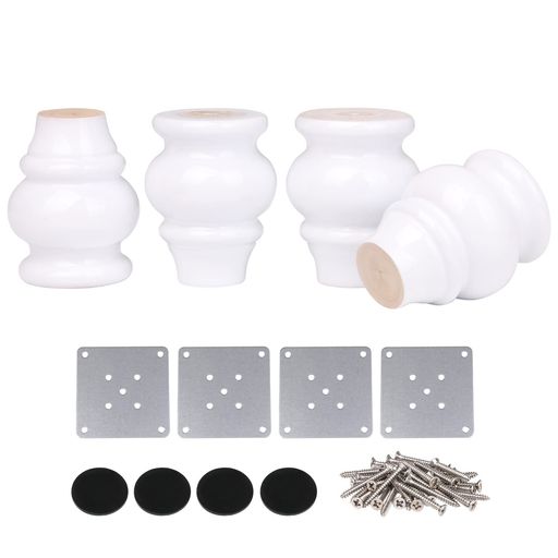 SHANOER4本入ソファー脚ソリッドウッド製ひょうたん形9X6.5X4CMソファー足木製家具パーツ家具脚ホワイト SHANOER4本入ソファー脚ソリッドウッド製ひょうたん形9X6.5X4CMソファー足木製家具パーツ家具脚ホワイト