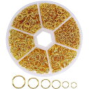 丸カン アクセサリーパーツ 4MM~10MM 880枚セット ゴールド シルバー マルカン リング金具パーツ ハードウェア 基本パーツ ジャンプリング ジュエリ...