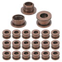 PATIKIL5mm(1/5インチ)ソリッド真鍮ホールアイレット20個フラット自己裏打ちグロメットとワッシャー靴衣類クラフトバッグレザークラフト用レッドブロンズ
