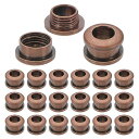 PATIKIL5mm(1/5インチ)ソリッド真鍮ホールアイレット20個アーク表面自己裏打ちグロメットシューズ衣類クラフトバッグレザークラフト用ワッシャーレッドブロンズ