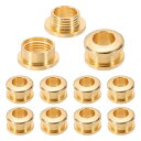 PATIKIL5mm(1/5インチ)ソリッド真鍮製ホールアイレット10個アーク表面自己裏打ちグロメットとワッシャー靴衣類クラフトバッグレザークラフト用ライト金色