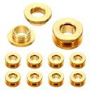 PATIKIL8mm(1/3”)ソリッド真鍮製ホールアイレットレザークラフト用ワッシャー付きフラットセルフバッキンググロメット10個真鍮トーンレザークラフト用ワッシャー付き裏当てグロメット真…