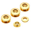 PATIKIL8mm(1/3”)ソリッド真鍮製ホールアイレットレザークラフト用ワッシャー付きアーク表面セルフバッキンググロメット4個真鍮トーン