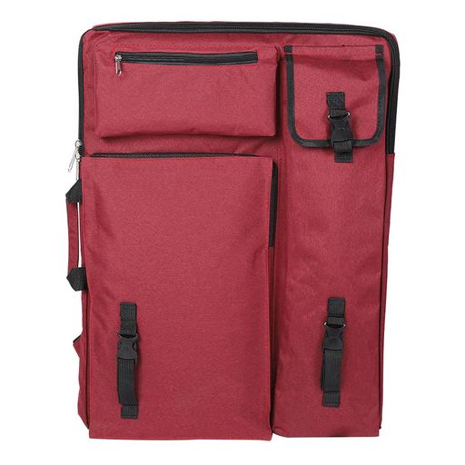 ATYHAO スケッチバッグ 手提げバッグ 画材バッグ スケッチバッグ キャンバス 絵画袋 4K 収納バッグ お出かけ 大容量 キャンバスバッグ 美術バッグ シンプル (赤)