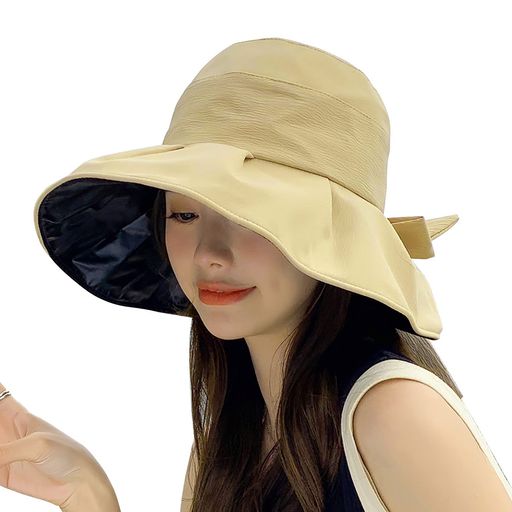 [FAVOREAL] UVカット 帽子 レディース ハット UPF50+ 日焼け防止 【つば広 小顔効果 サイズ調節】 日除け帽子 大きいサイズ 紫外線カット 遮光 遮熱 通気 折りたたみ 携帯便利 アウトドア ワイ…