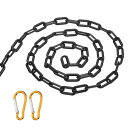 PATIKIL10フィートのプラスチックチェーンバリア8mmの安全リンクチェーンドライブウェイエレベーター駐車場でのクラウドコントロール用の2つの磁気フック黒