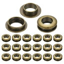 PATIKIL10mm(2/5インチ)ソリッド真鍮製ホールアイレット20個アーク表面自己裏打ちグロメットとワッシャー靴衣類クラフトバッグレザークラフト用ブロンズ