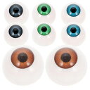 TOYMYTOY ドールアイ ドール目 ラウンド形 半円立体 眼 目玉 26MM DIY 8個入り 操り ハンドメイド ハロウィーン お化け屋敷 修理 超軽量ねんど用 ランダムカラー(3)