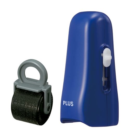 PLUS(プラス) 個人情報保護スタンプ ローラーケシポン スティック 本体 1個 ブルー +専用インクカート..