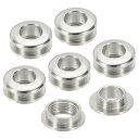 PATIKIL8mm(1/3インチ)真鍮製ホールアイレット6個アーク表面自己裏打ちグロメット靴衣類クラフトバッグレザークラフト用ワッシャー付き模擬銀