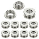 PATIKIL8mm(1/3インチ)ソリッド真鍮ホールアイレット10個フラット自己裏打ちグロメットとワッシャー靴衣類クラフトバッグレザークラフト用シルバートーン