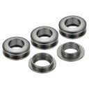 PATIKIL10mm(2/5インチ)ソリッド真鍮ホールアイレット4個アーク表面自己裏打ちグロメットシューズ衣類クラフトバッグレザークラフト用ワッシャー付き黒