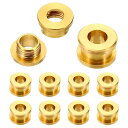 PATIKIL5mm(1/5”)真鍮製穴アイレットレザークラフト用ワッシャー付きフラットセルフ裏当てグロメット10個真鍮トーン