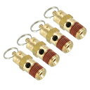 PATIKIL1/4”メスNPTセーフティバルブエアコンプレッサー用4個セット175PSI設定圧力