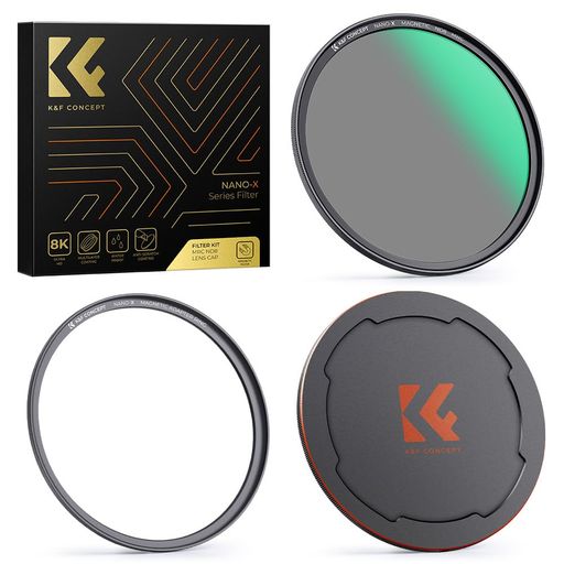 K&F CONCEPT 52MM マグネットND8+レンズキャップセット 磁気吸着 装着便利 日本製AGC光学ガラス 低い反射率 28層ナノコーティング 超薄型 撥水防汚キズ防止 風景撮影のレンズフィルター アダプターリング付属【メーカー直営店】