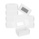 PATIKIL 3.9”X2.4”X2” 窓付き紙石鹸箱 40個パック 手作り石鹸箱 長方形 プレゼント包装箱 誕生日 クリスマス DIY クラフト用 ホワイト