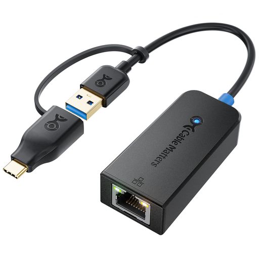 CABLE MATTERS USB LAN変換アダプター 2.5GBPSに対応 有線LANアダプター THUNDERBOLT 3対応 USB A USB C アダプタ付き