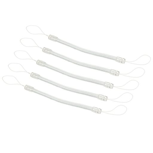 PATIKIL引き込み式ばねコイルストラップ120MM5個プラスチック螺旋伸縮キーホルダースタイラスストラップコードクリア PATIKIL引き込み式ばねコイルストラップ120MM5個プラスチック螺旋伸縮キーホルダースタイラスストラップコードクリア