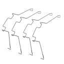 DGHAOP 4個 コンピューター メインボード CPU ラジエーター ファン 固定クリップ コンピューター冷却アクセサリー 12CM ワイヤーバックル アッパーフックタイプ(2)