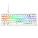 ラピッドトリガーMECHLANDS AJAZZ AK680 MAX 有線ゲーミングキーボード ホール効果スイッチ ラピッドトリガー磁気キーボード 8Kポーリングレート トップ構造 RGBバックライト付きメカニカルキーボード (WHITE)(2)