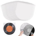 PAVIKE レコード袋 (12インチ20個入)レコード保護袋 レコードバッグ 半円丸型 防塵 静電防止 傷防止 レコードを保護 きれいで滑らか 丸型 収納 12インチ レコード用
