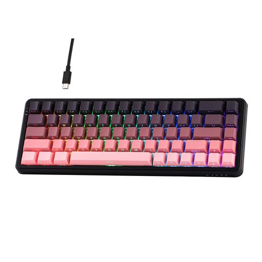 ラピッドトリガーMECHLANDS AJAZZ AK680 MAX 有線ゲーミングキーボード ホール効果スイッチ ラピッドトリガー磁気キーボード 8Kポーリングレート トップ構造 RGBバックライト付きメカニカルキーボード (BLACK PINK)
