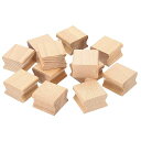PATIKIL30X30MMの空白ウッドラバースタンプマウント24個入りの木製ラバースタンプハンドルハードウッドブロックスタンプ作りDIYクラフティングスタイル2茶色(3)