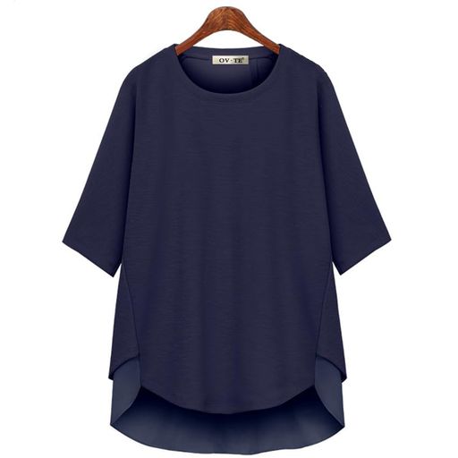 [VINCENT HOUSE] Tシャツ レディース 吸水 シフォンニット ルーズフィット プラス 裾ラウンド 無地 前短後長 甘い カジュアル